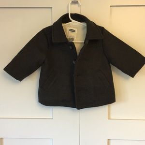 Boys dark gray peacoat